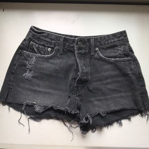 GRLFRND Black Cutoff Shorts